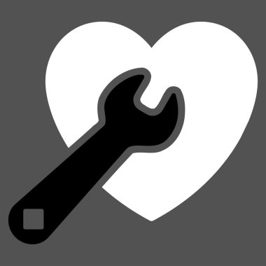 Kalp onarım düz simgesi