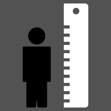 Yükseklik ölçer düz simgesi