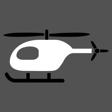 Helikopter düz simgesi