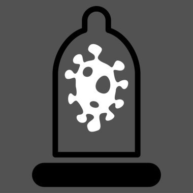 Enfeksiyon koruma düz simgesi