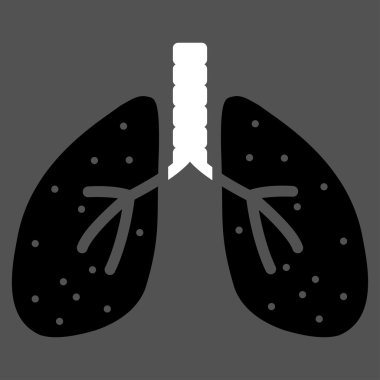 Akciğerler düz simgesi