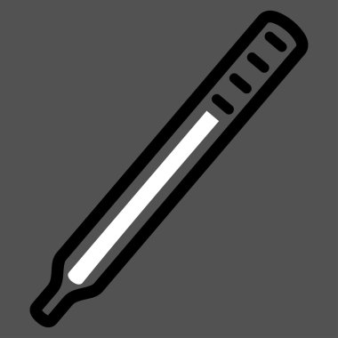 tıbbi termometre düz simgesi