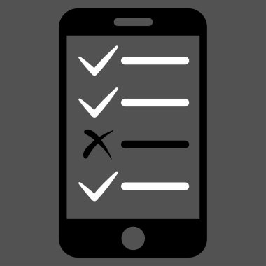 Mobil Test düz simgesi