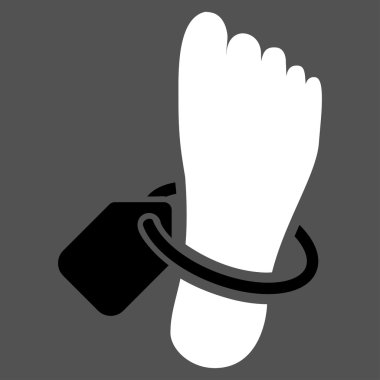 Morg etiketi düz simgesi