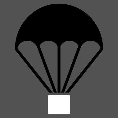 Paraşüt düz simgesi