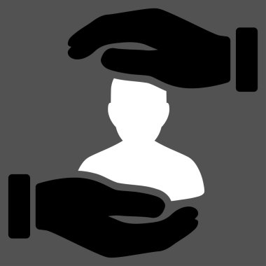 Hasta sigorta düz simgesi