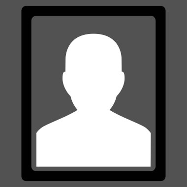 Hasta portre düz simgesi