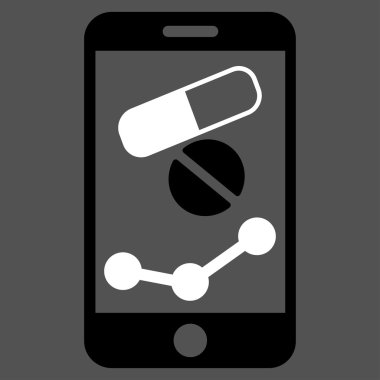 Eczane Online rapor düz simgesi