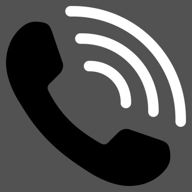 Telefon görüşmesi düz simgesi