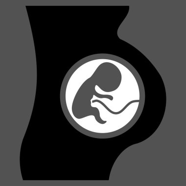 hamile kadın düz simgesi