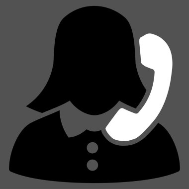 Resepsiyonist düz simgesi