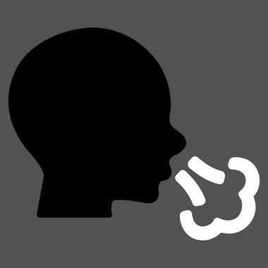 Hapşırma düz simgesi