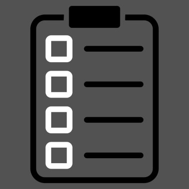 Test formu düz simgesi