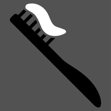 Diş fırçası düz simgesi