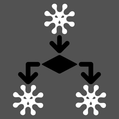 Virüs üreme düz simgesi