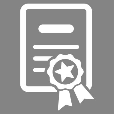 Onaylı Diploma düz simgesi