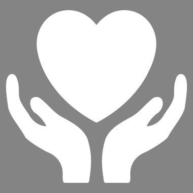 Kalp bakım düz simgesi