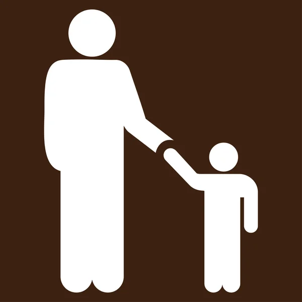 Padre con figlio icona piatta — Vettoriale Stock