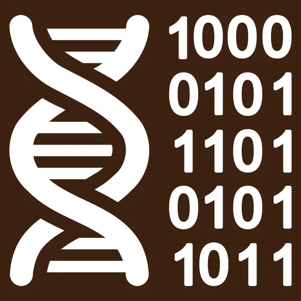 Código genético icono plano — Vector de stock