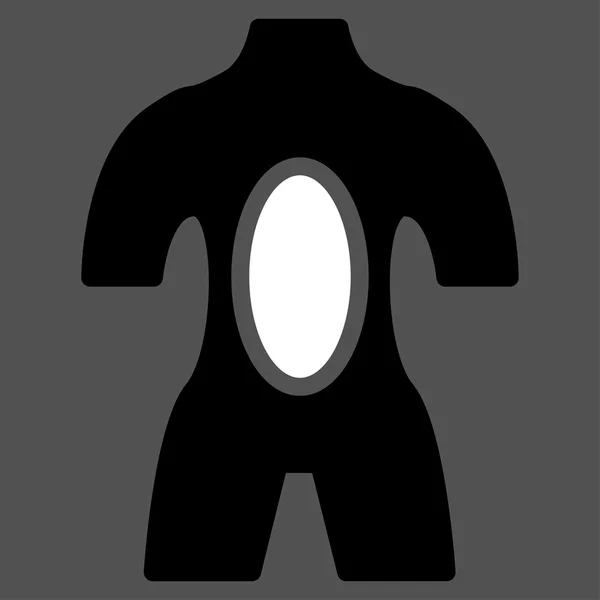 Anatomi platt ikon — Stock vektor