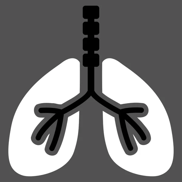 Sistema de respiración Icono plano — Archivo Imágenes Vectoriales