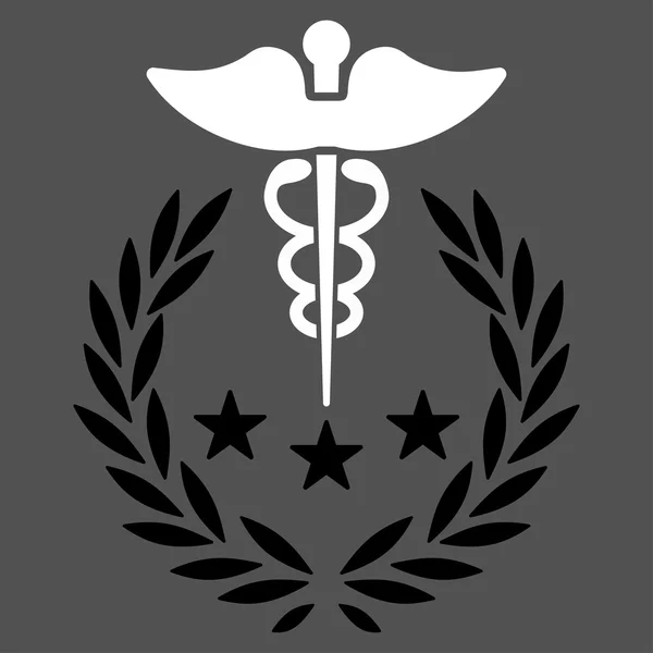 Caduceus Logo düz simgesi — Stok Vektör