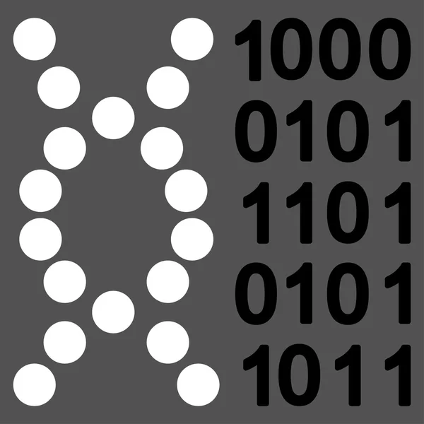 DNA Code platte pictogram — Stockvector