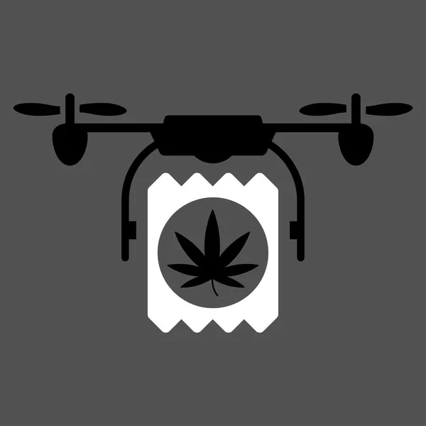 Droger Drone leverans platt ikonen — Stock vektor