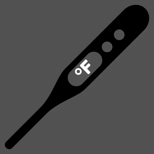 Fahrenheit thermometer platte pictogram — Stockvector