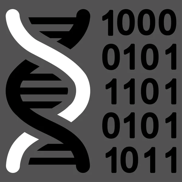 Code génétique icône plate — Image vectorielle