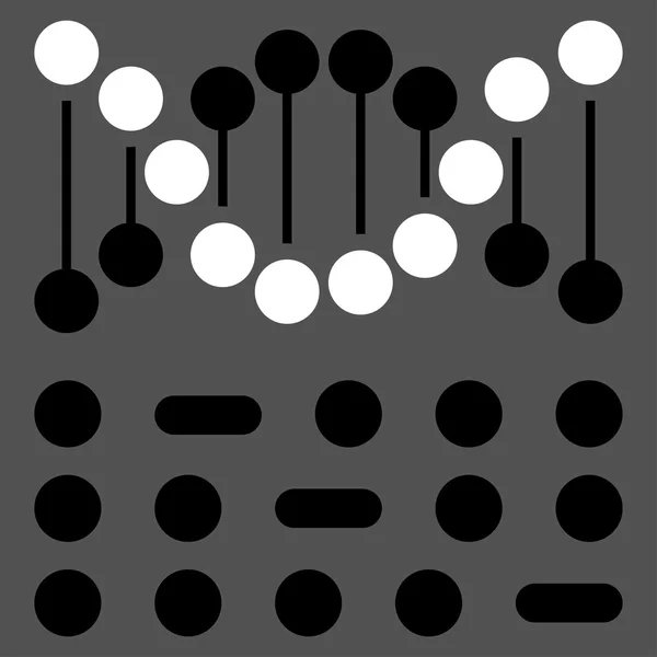 Genetische Code platte pictogram — Stockvector