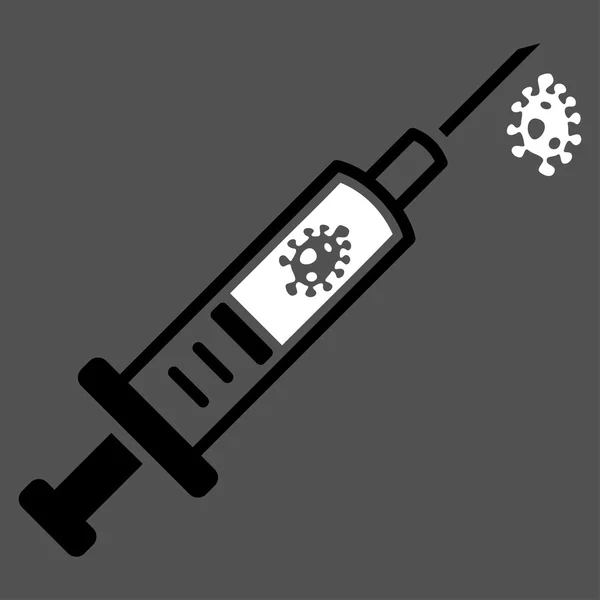 Icône plate d'injection d'infection — Image vectorielle