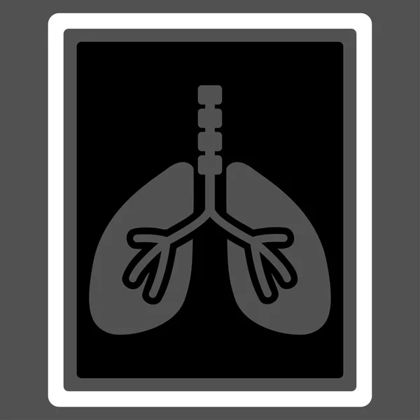 Pulmones X-Ray foto plana icono — Vector de stock