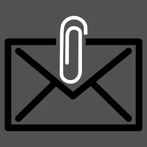 Mail Attachement Flat Icon — Wektor stockowy