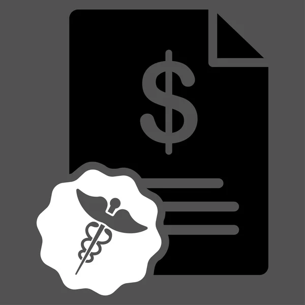 Preços médicos ícone plano — Vetor de Stock
