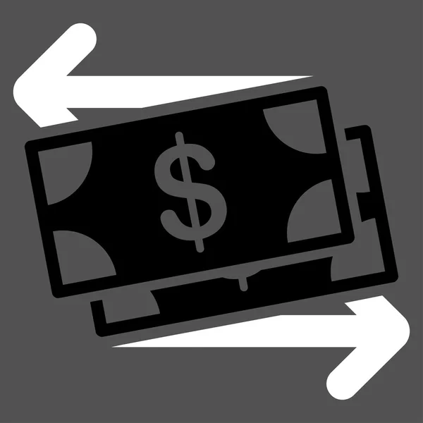 Intercambio de dinero icono plano — Vector de stock