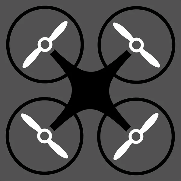 Nanokopter flach Symbol — Stockvektor