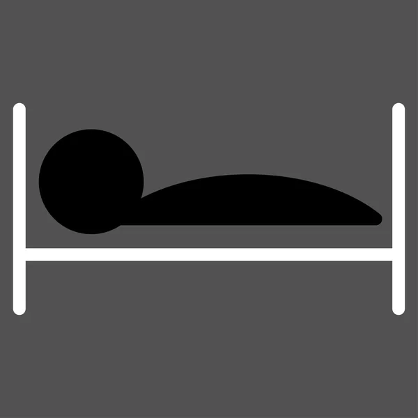 Patientens säng Flat ikonen — Stock vektor