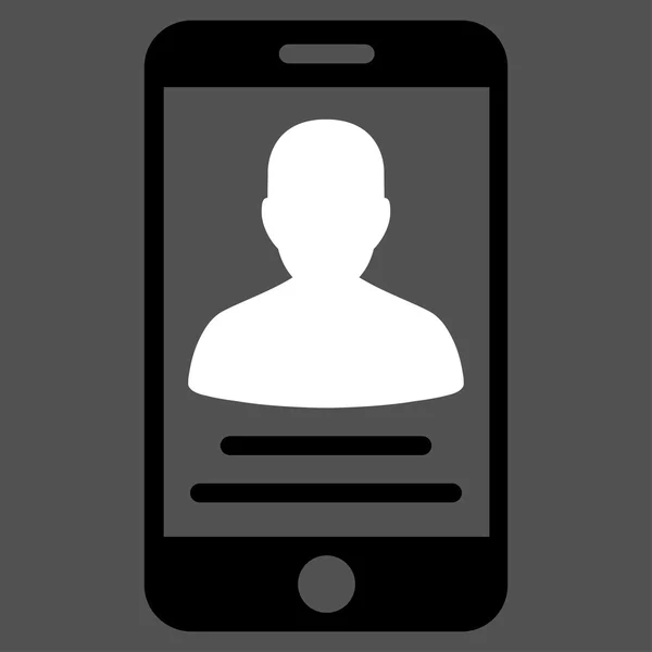 Compte mobile patient Flat Icon — Image vectorielle