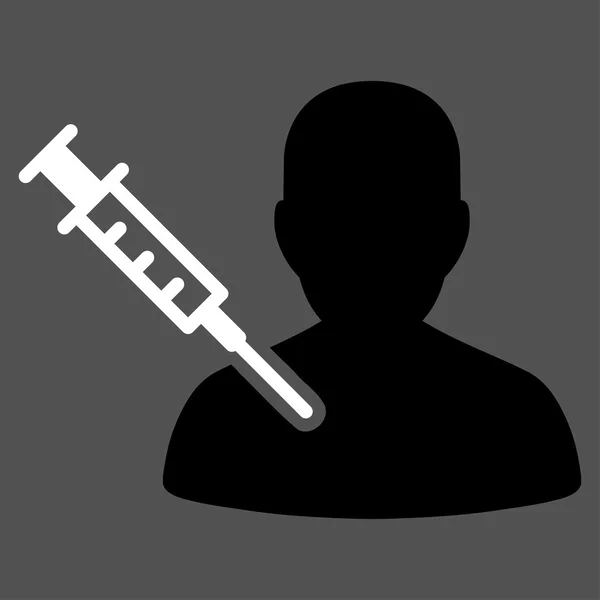 Patientens Vaccination Flat ikonen — Stock vektor