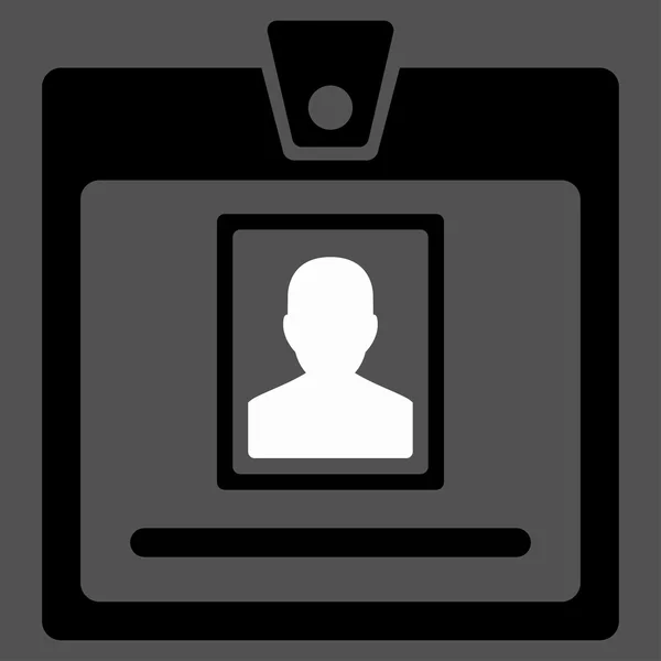 Person Badge Flat Icon — Stock vektor