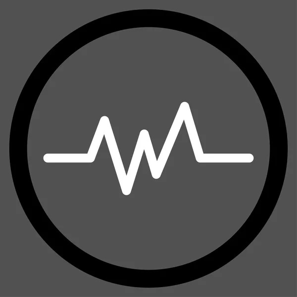 Ícone plano de monitoramento de pulso — Vetor de Stock