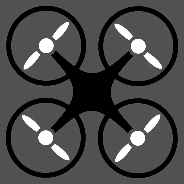 Quadcopter ícone plano — Vetor de Stock