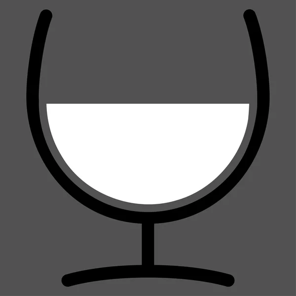 Remedie glas platte pictogram — Stockvector