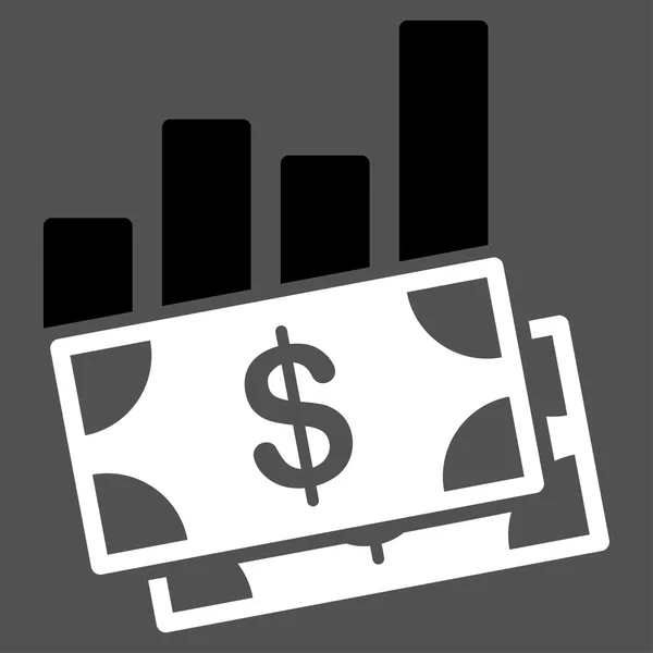 Sales Bar Chart Flat Icon — Stock Vector
