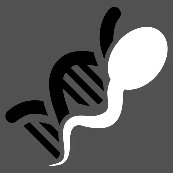 Sperma genom lapos ikon — Stock Vector
