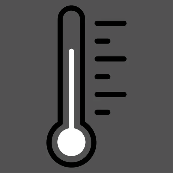 Nível de temperatura ícone plano —  Vetores de Stock