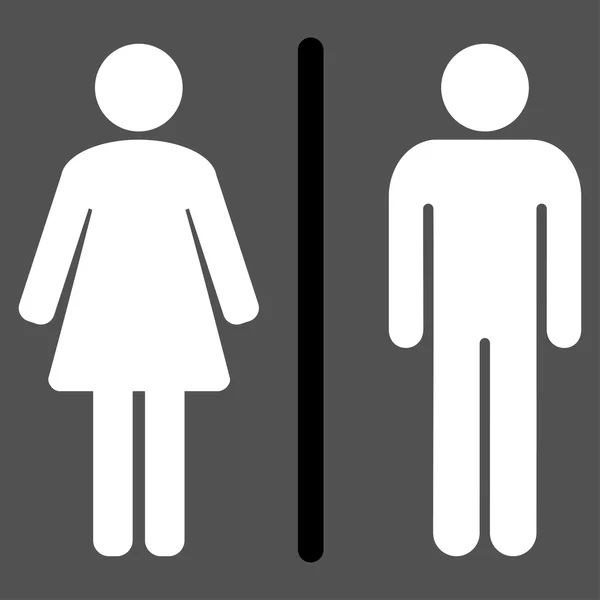 Toiletten platte pictogram — Stockvector