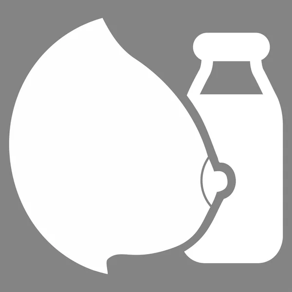 Moeder melk Flat pictogram — Stockvector