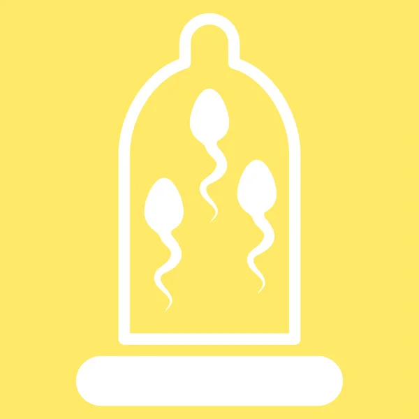 Плоская икона защиты спермы — стоковый вектор